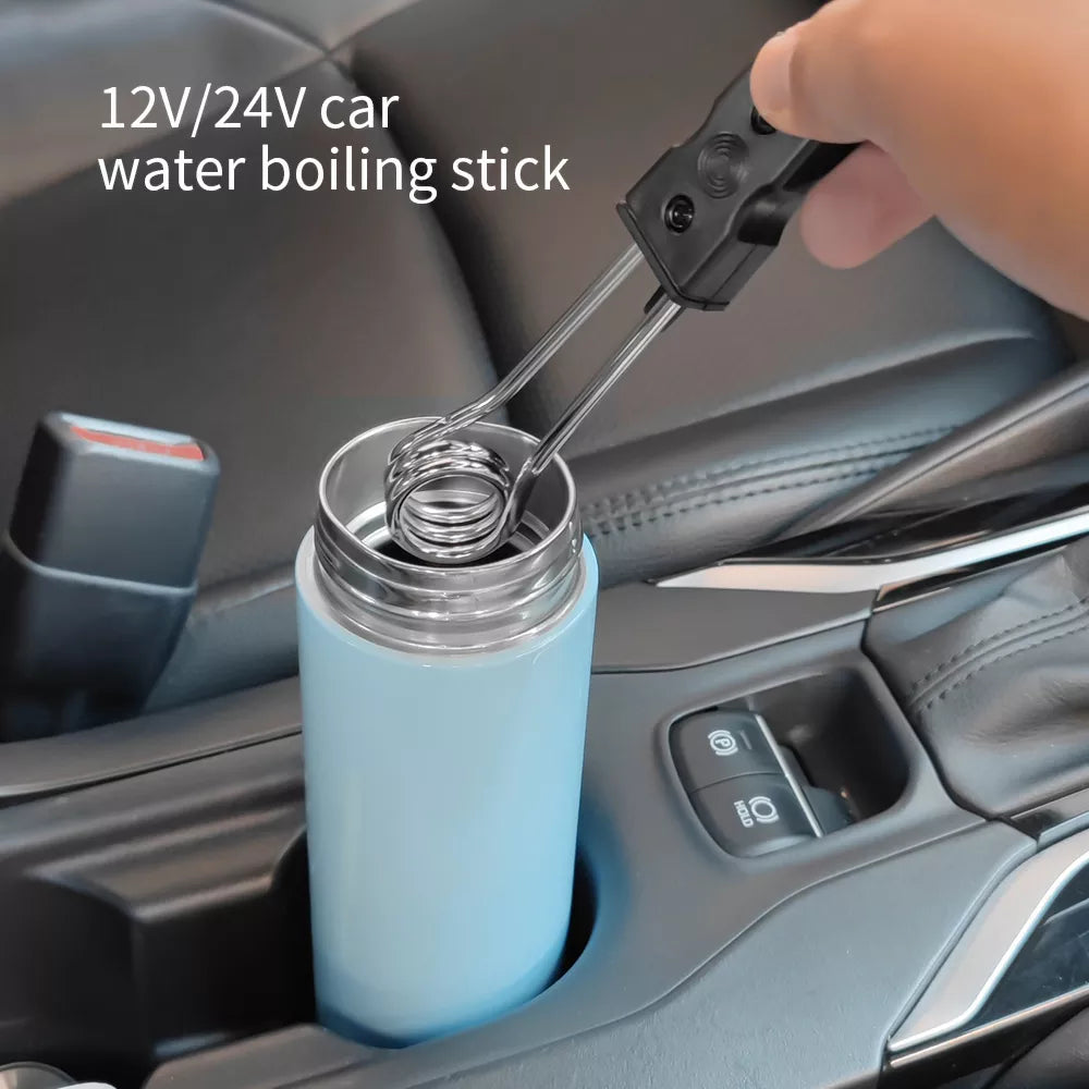 12V 24V Car Immersion Heater Portable High Quality Safe Warmer Fashion Durable Auto Electric Tea Coffee Water Heater