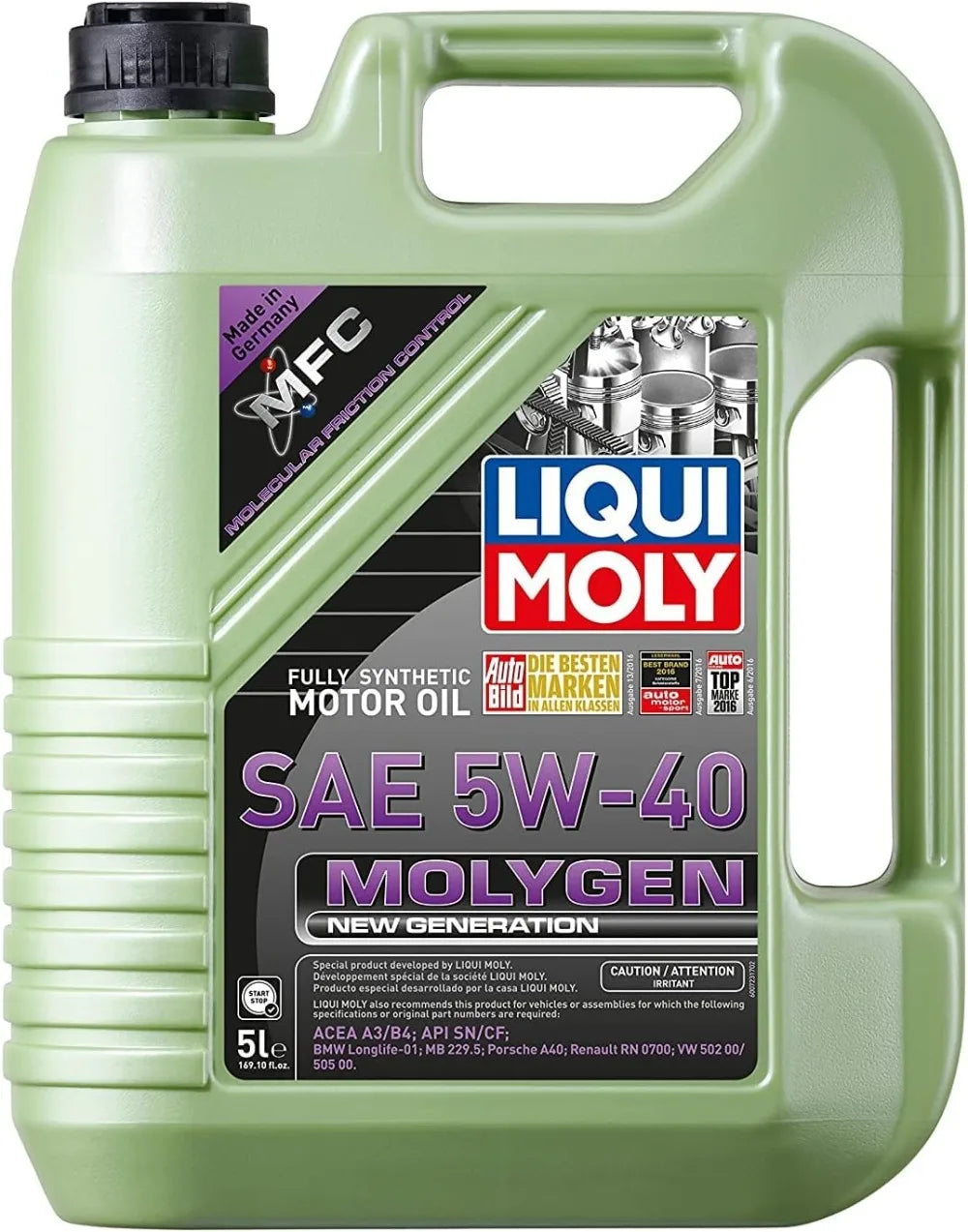 LIQUI MOLY Molygen New Generation SAE 5W-40 | 5 L | Motor oil | SKU: 20232